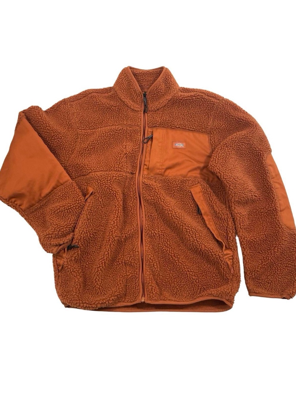Dickies Red Chute Full-Zip Fleece Size M Gingerbread Brown Jacket (Retail $90)